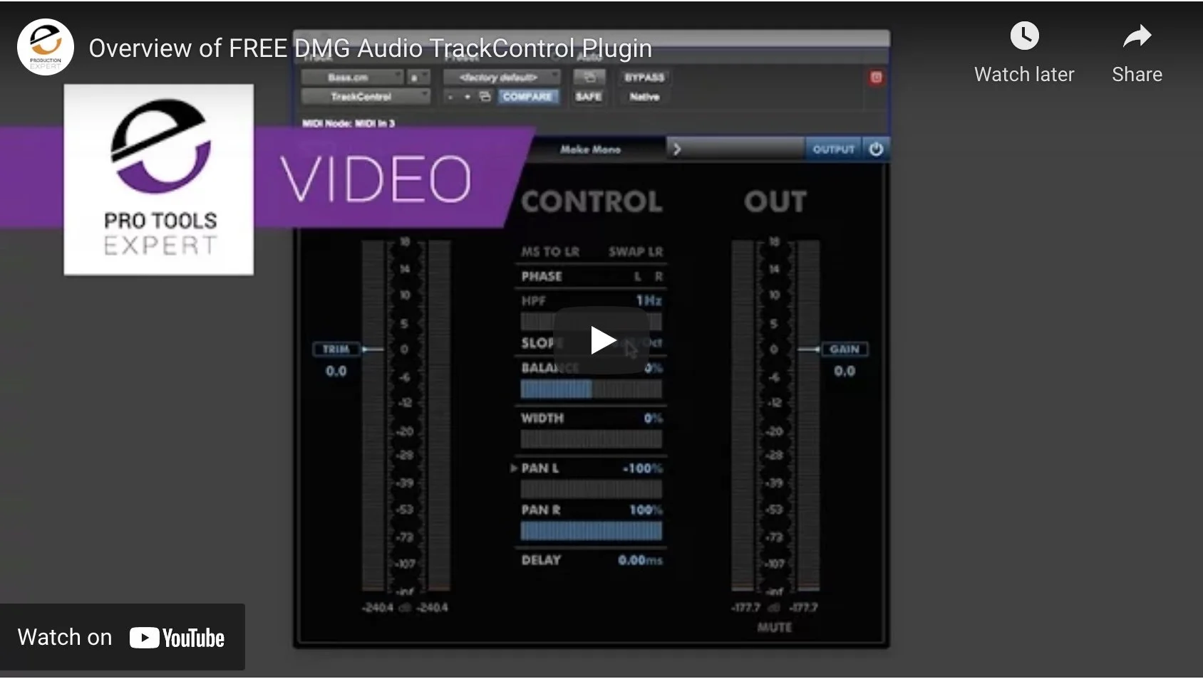 Free Plug-in - DMG Audio TrackControl | Production Expert